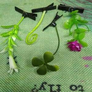Whimsical Plant Hair Clips
